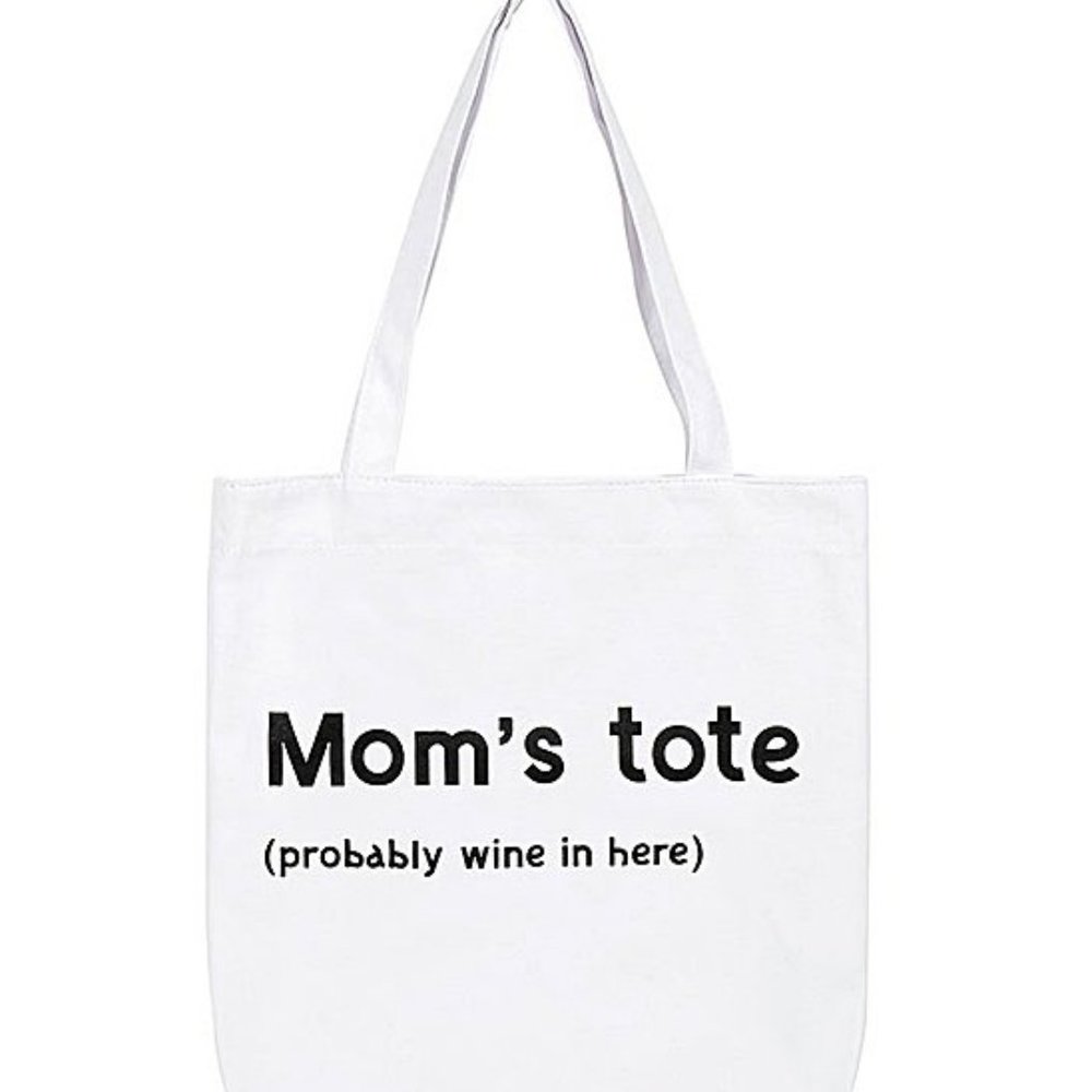 NWT Department 56 | White PARENTheses 'Mom's Tote' Tote